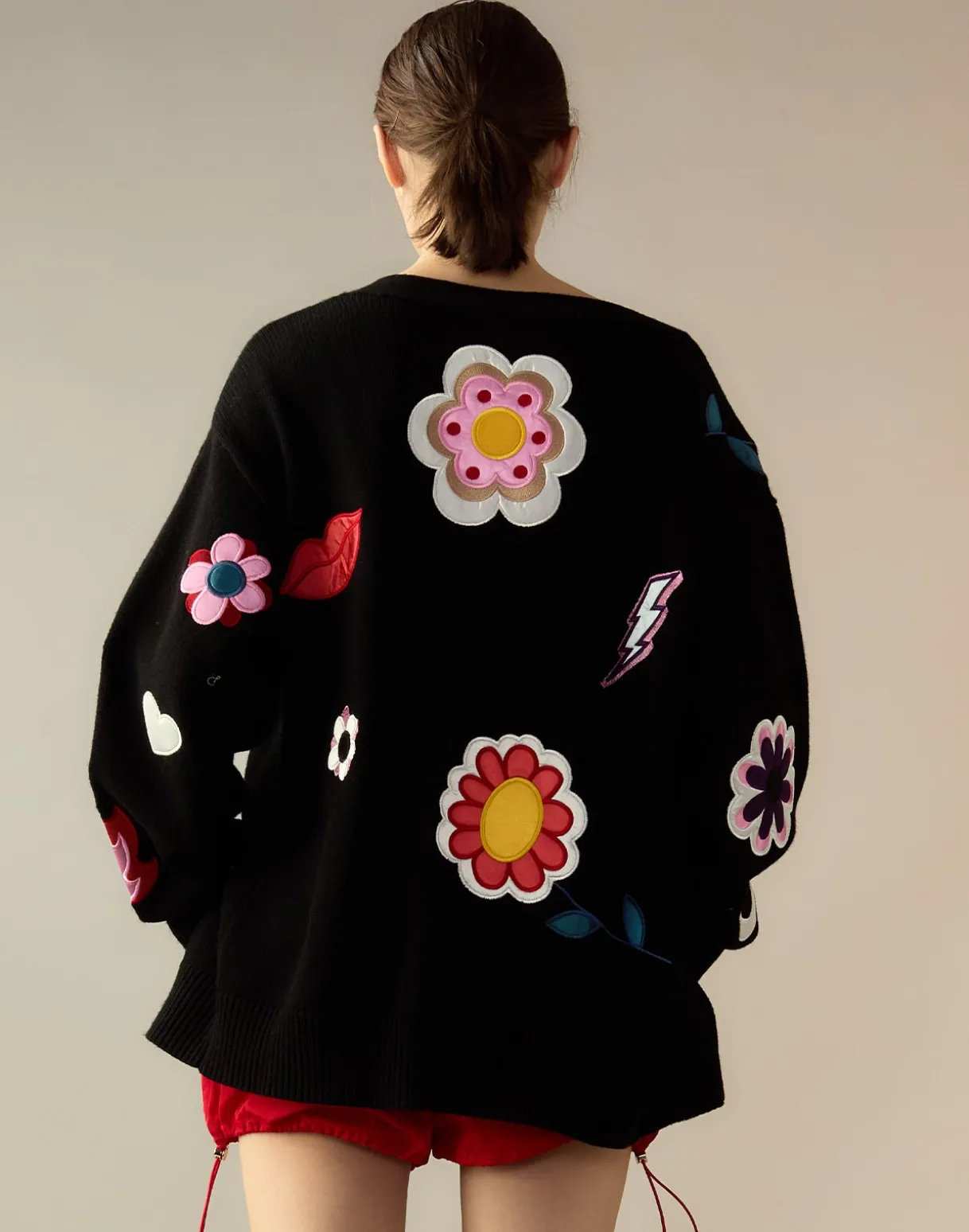 Playful Patchwork Cardigan