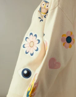 Playful Patchwork Cardigan