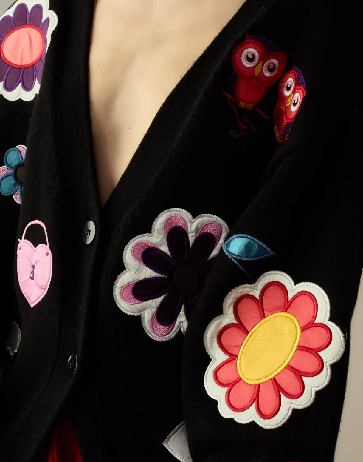 Playful Patchwork Cardigan