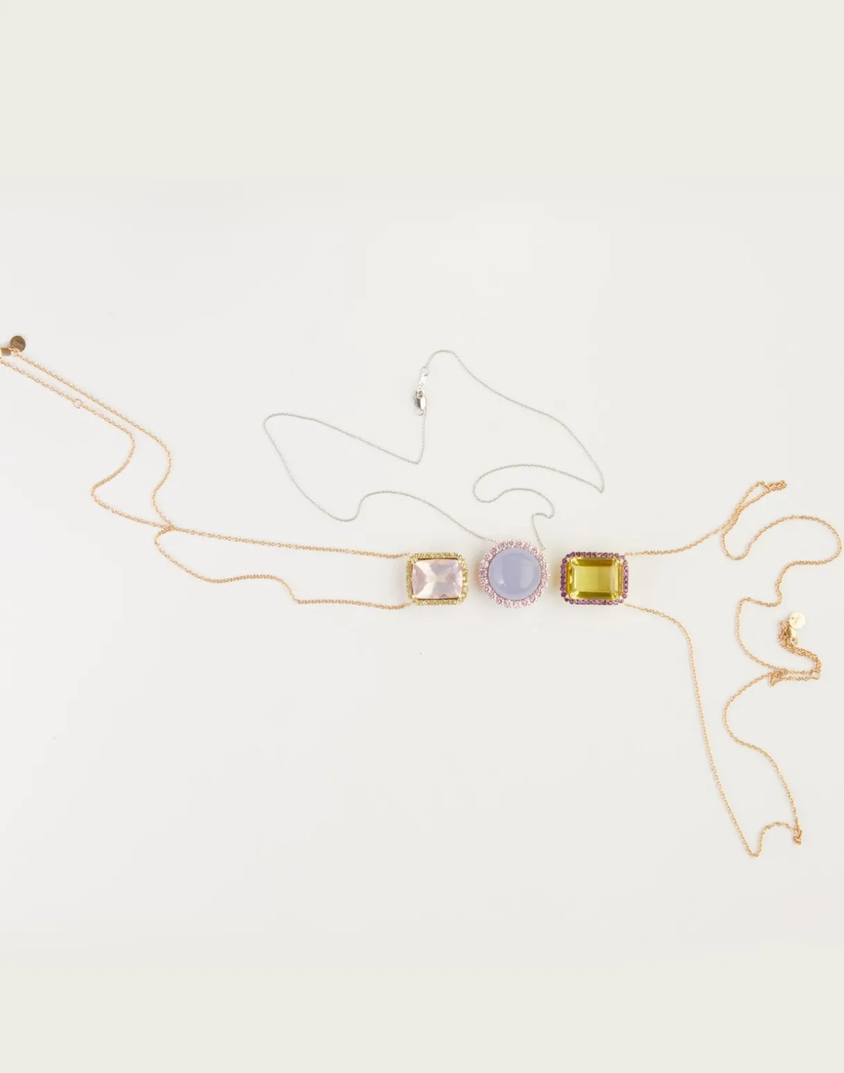 Rose Quartz and Peridot Pendant