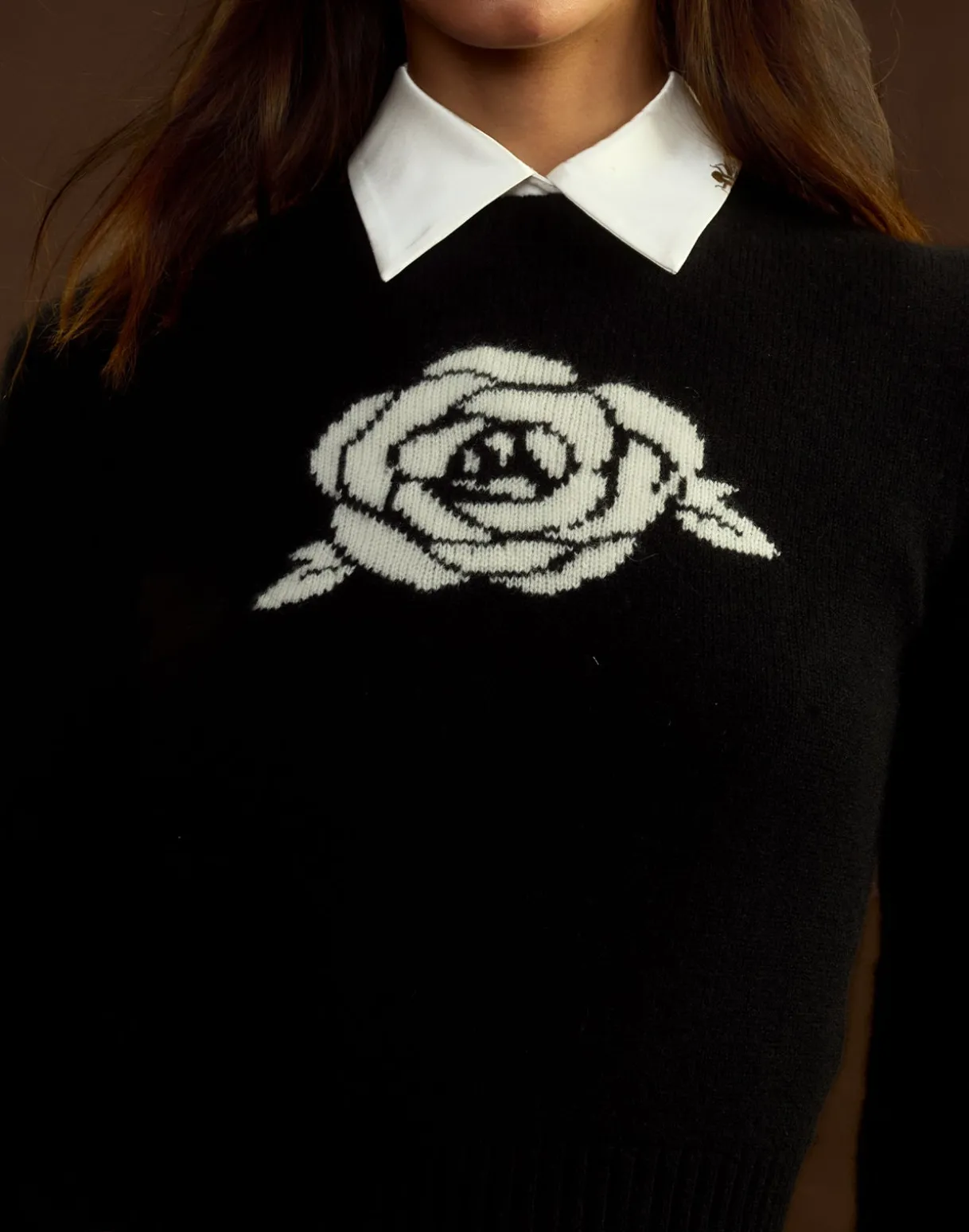 Rosette Wool Cashmere Sweater