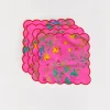 Scallop Embroidered Edge Cocktail Napkin