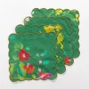 Scallop Embroidered Edge Cocktail Napkin