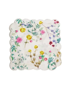 Scallop Embroidered Edge Cocktail Napkin