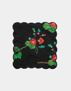 Scallop Embroidered Edge Cocktail Napkin