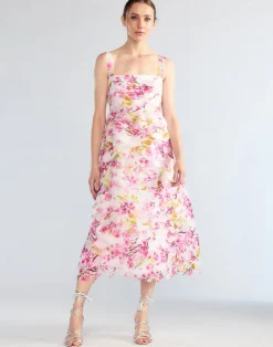 Scalloped Petal Midi Dress