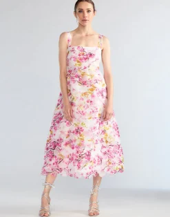 Scalloped Petal Midi Dress