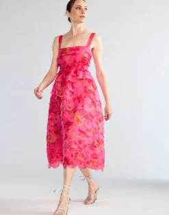 Scalloped Petal Midi Dress