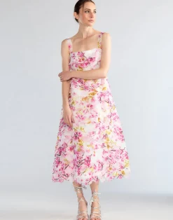 Scalloped Petal Midi Dress