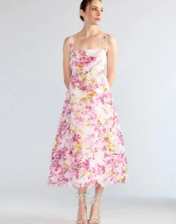 Scalloped Petal Midi Dress