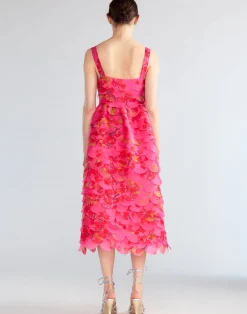 Scalloped Petal Midi Dress