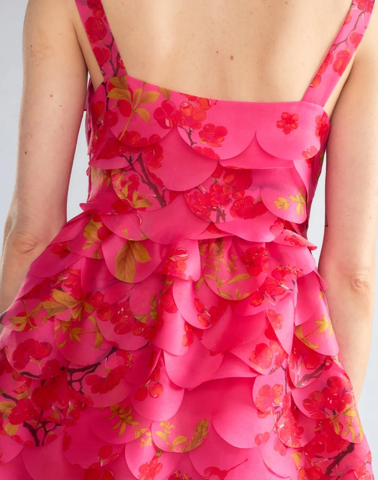 Scalloped Petal Midi Dress