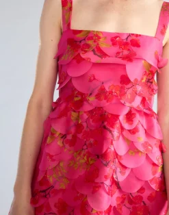 Scalloped Petal Midi Dress