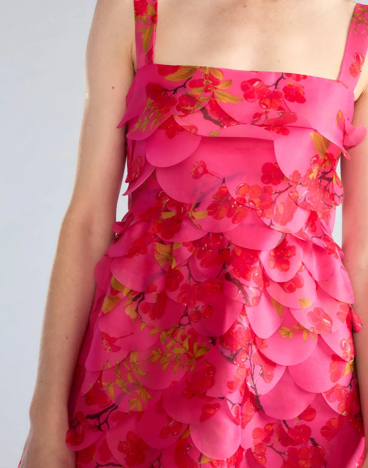Scalloped Petal Midi Dress