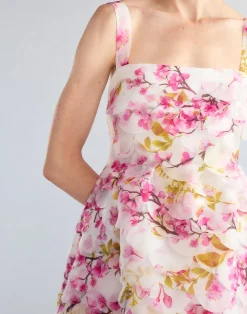 Scalloped Petal Midi Dress