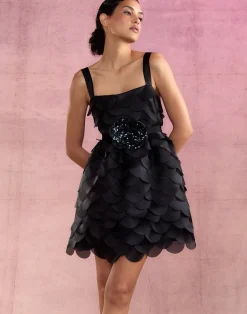Scalloped Petal Mini Dress