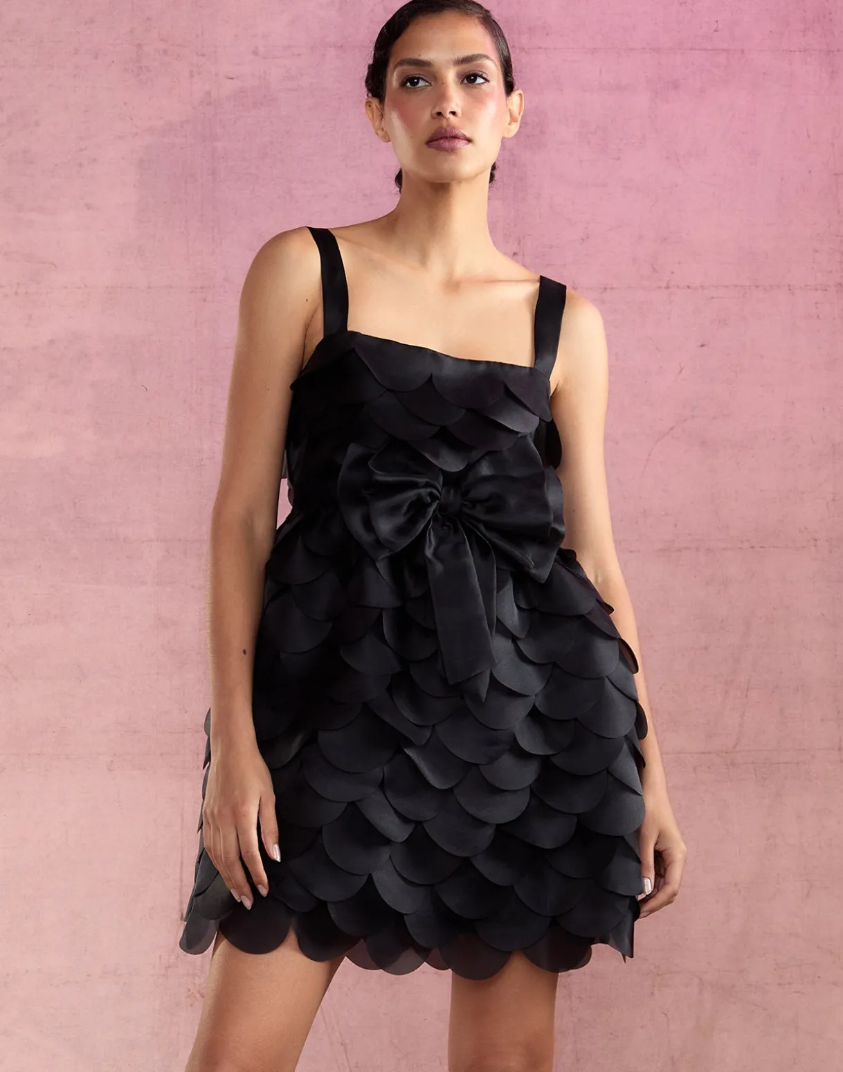Scalloped Petal Mini Dress