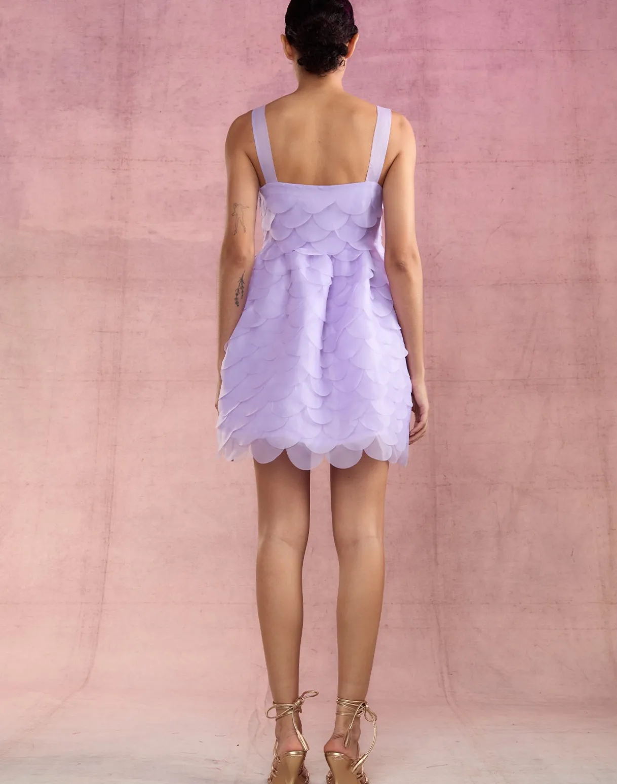 Scalloped Petal Mini Dress