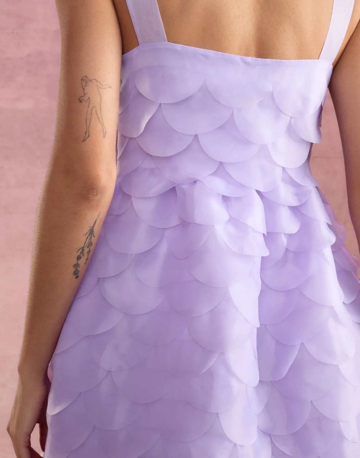 Scalloped Petal Mini Dress