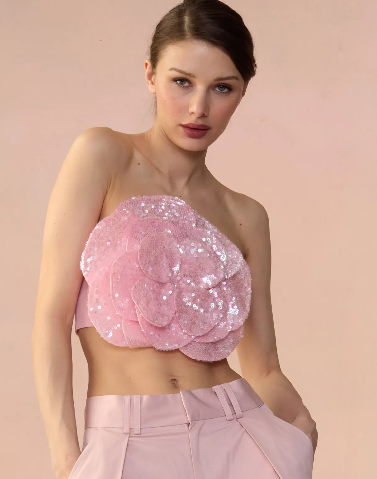 Sequin Flower Bandeau