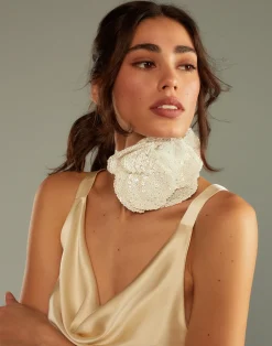 Sequin Flower Tie
