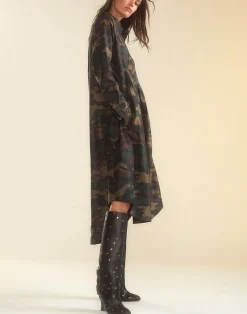 Silk Taffeta Shirt Dress