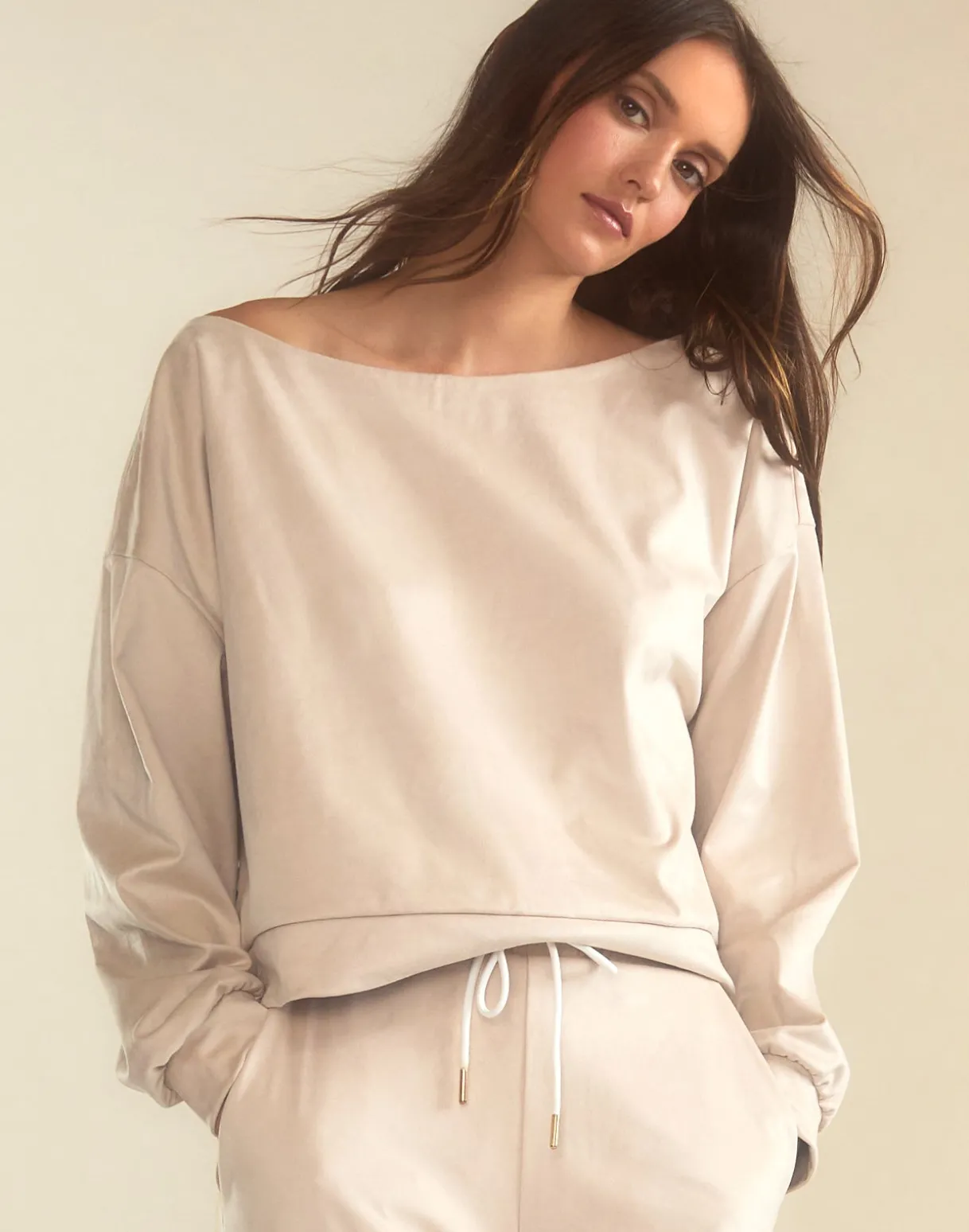 Sleek Ultrasuede Pullover