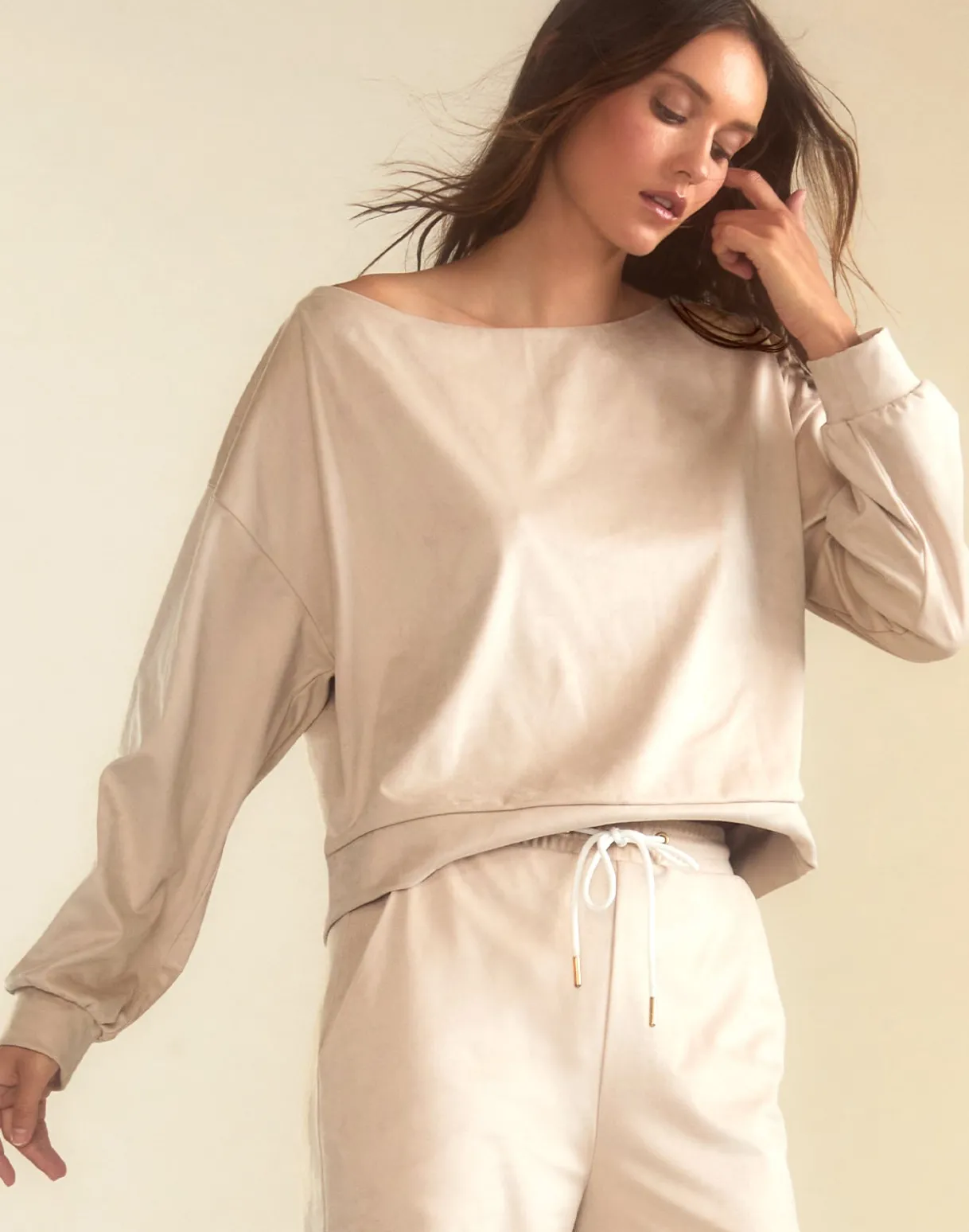 Sleek Ultrasuede Pullover