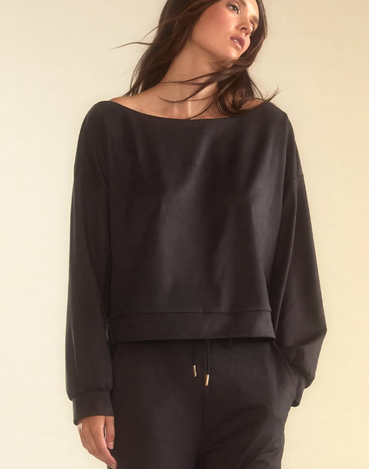Sleek Ultrasuede Pullover