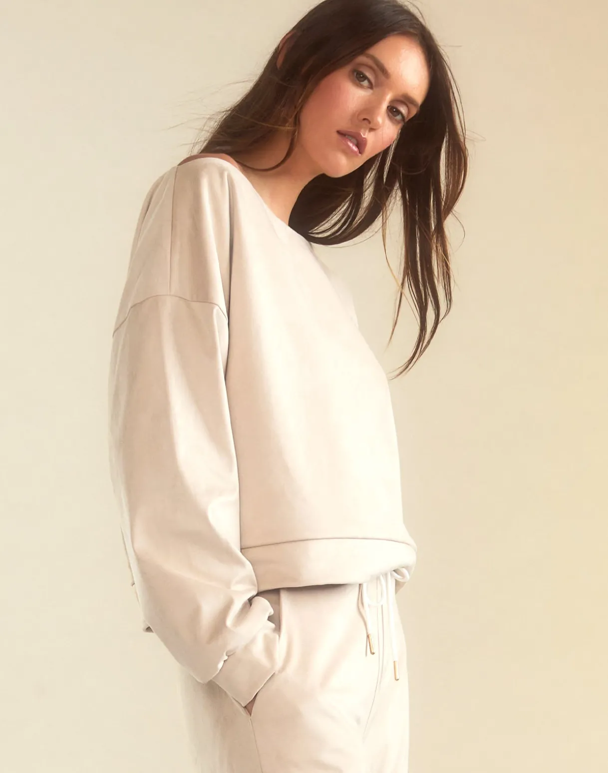 Sleek Ultrasuede Pullover