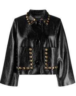 Studded Vegan Leather Jacket