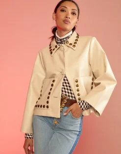 Studded Vegan Leather Jacket
