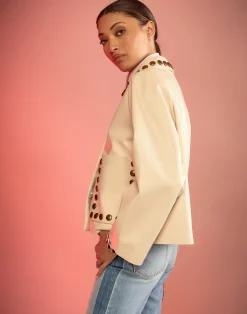 Studded Vegan Leather Jacket