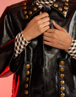 Studded Vegan Leather Jacket