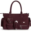 Suede Cargo Pocket Shoulder Bag