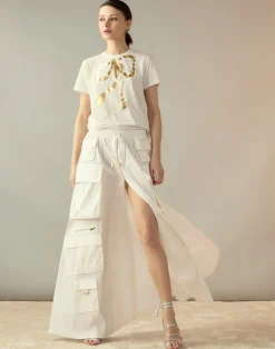 Taffeta Cargo Skirt