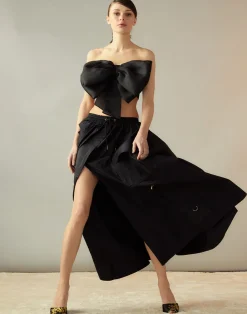 Taffeta Cargo Skirt
