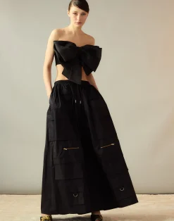 Taffeta Cargo Skirt