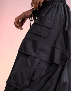 Taffeta Cargo Skirt