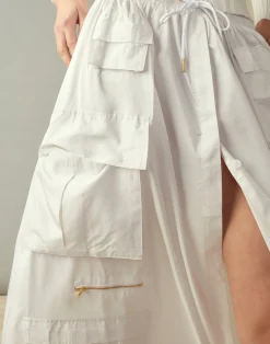 Taffeta Cargo Skirt