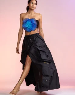 Taffeta Cargo Skirt