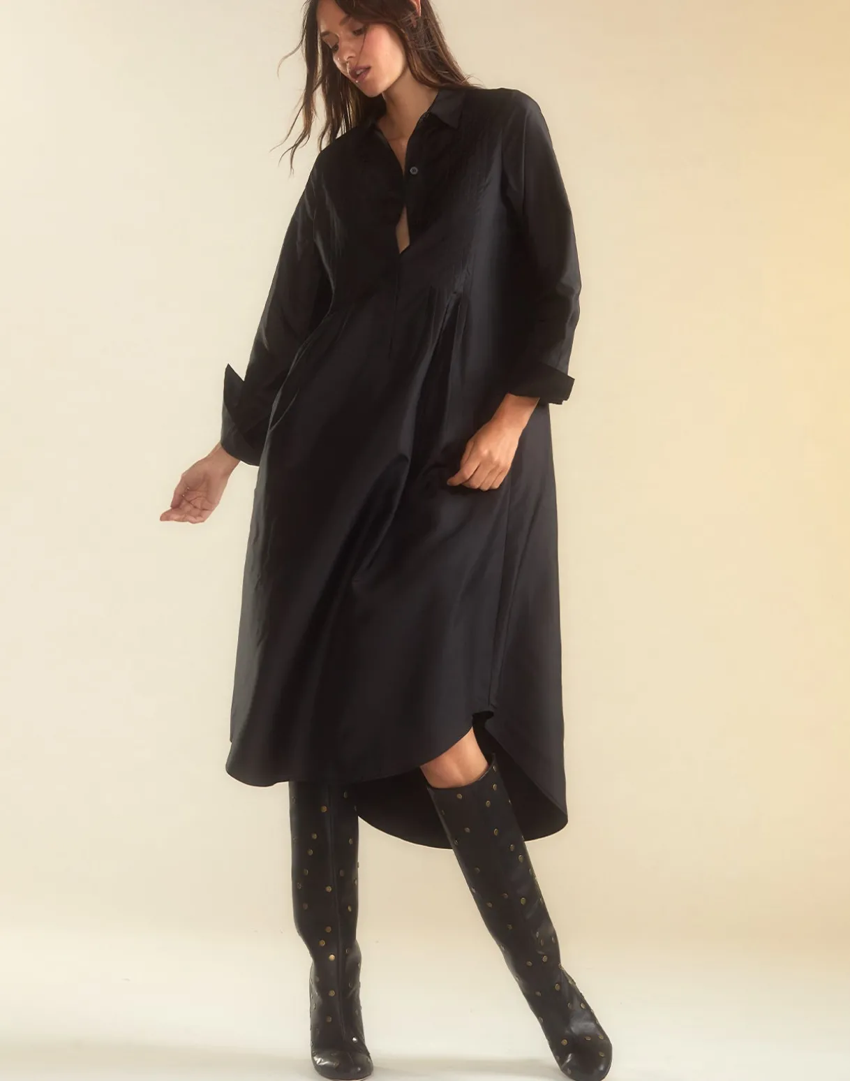 Undercover Silk Taffeta Shirt Dress