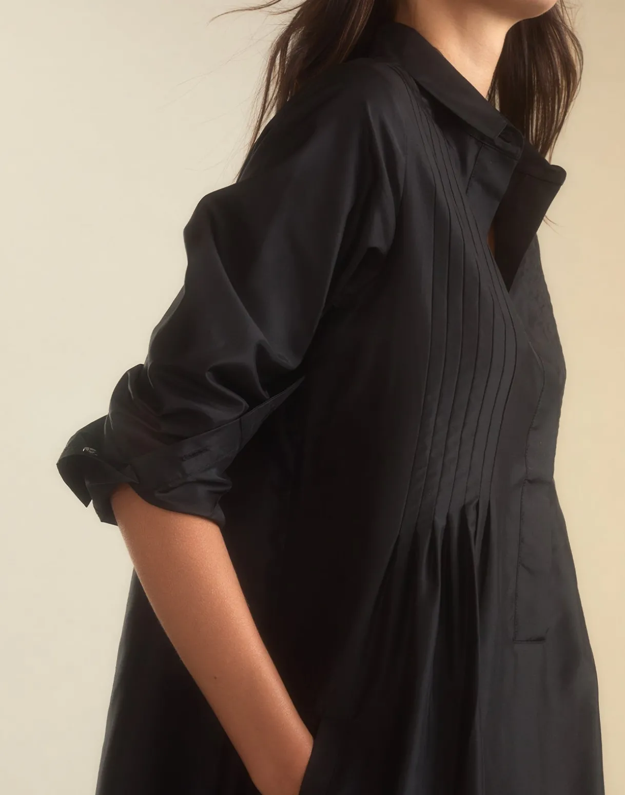 Undercover Silk Taffeta Shirt Dress