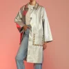 Vegan Studded Leather Coat