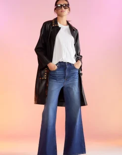 Vegan Studded Leather Coat