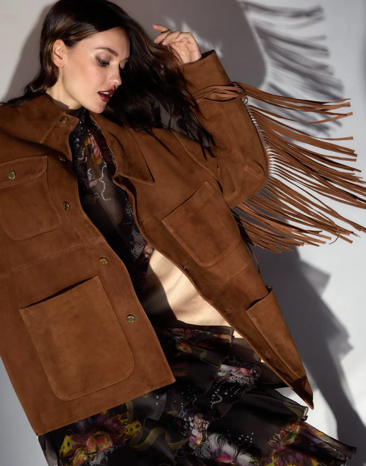 Westward Fringe Suede Jacket