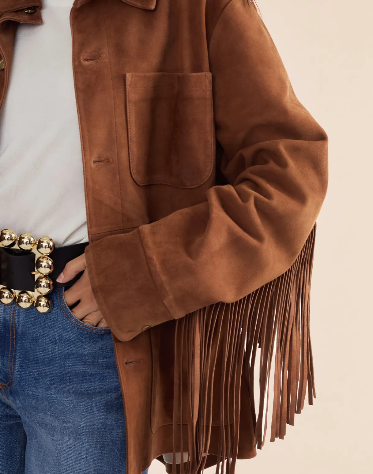 Westward Fringe Suede Jacket