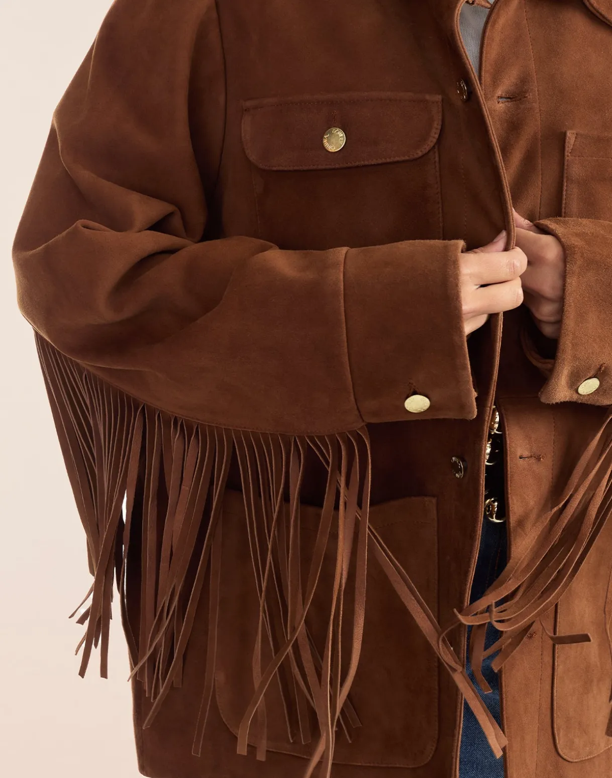 Westward Fringe Suede Jacket