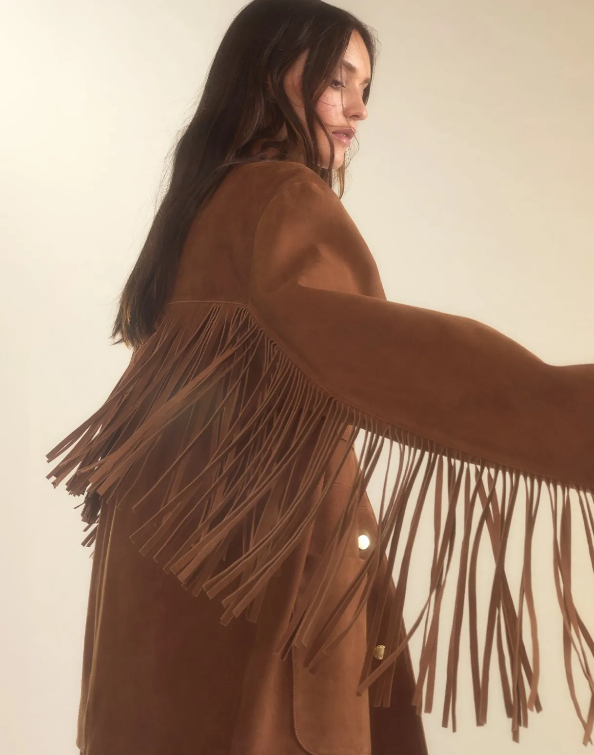 Westward Fringe Suede Jacket