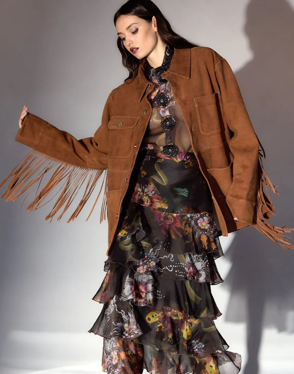 Westward Fringe Suede Jacket